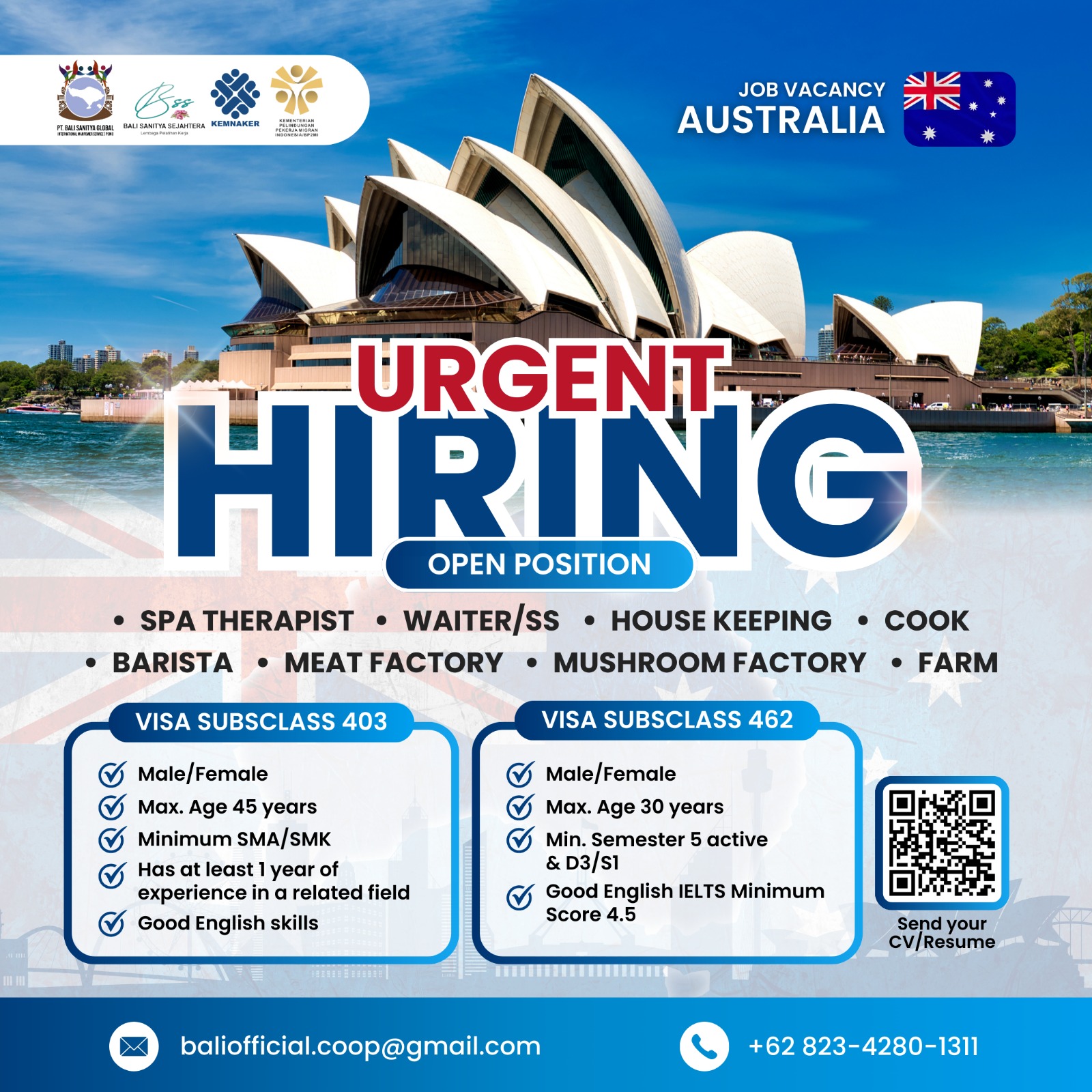 Urgent Hiring - Australia