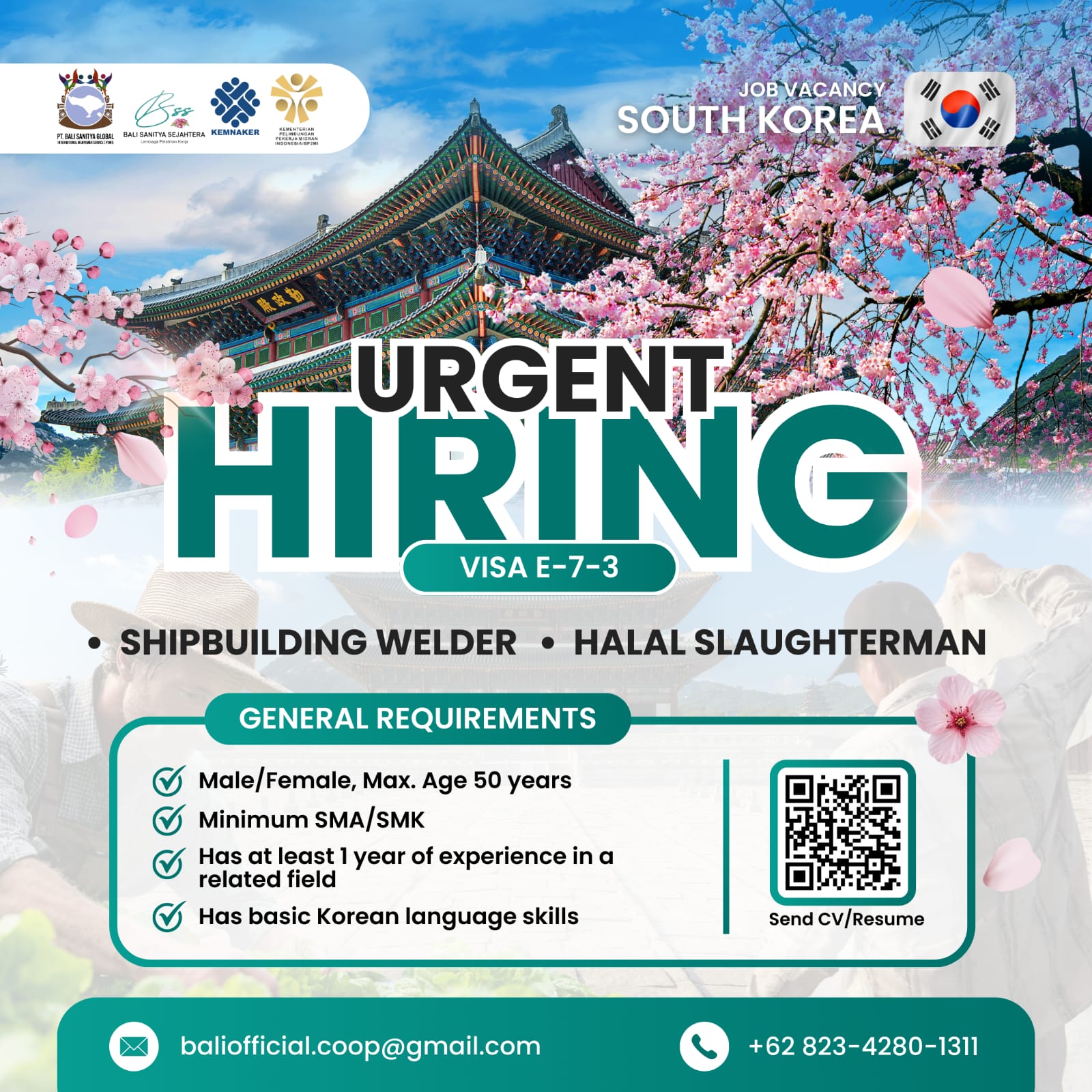 Urgent Hiring - South Korea